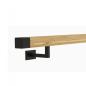 Preview: Holzhandlauf Set mit Wandhalter Handlauf Wandhandlauf Eiche 40x40mm Echtholz Massivholz